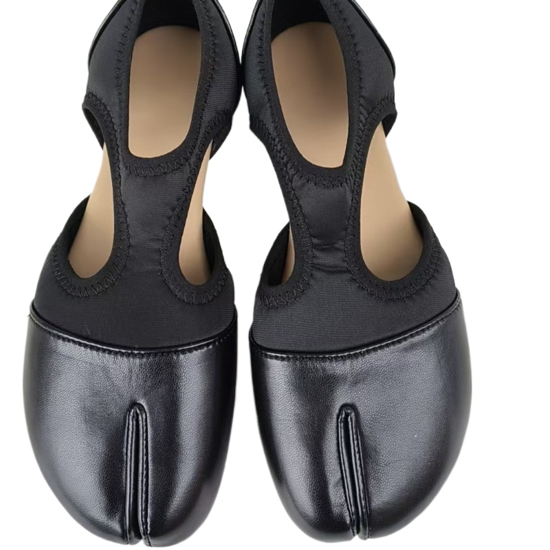 Women'S Shoes Loafers Black - รองเท้าแฟชั่นผู้หญิงแบรนด์ Mary Janes รุ่นปี 2026 รองเท้าผ้าใบแบบสวมเปิดนิ้วเท้าสำหรับฤดูร้อน