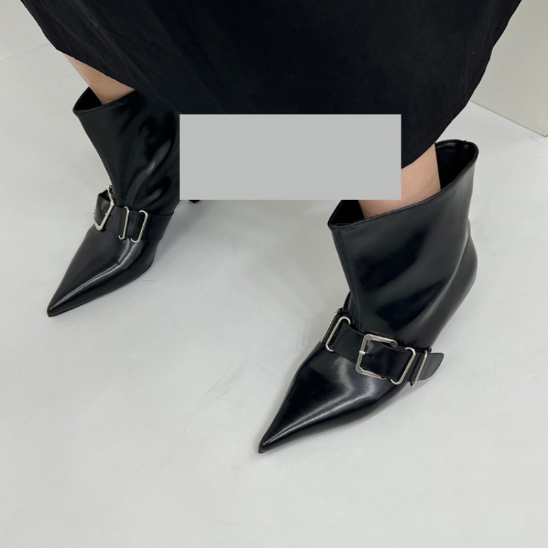 Women Shoes Luxury Brand - 2025 ใหม่หรูหรา Pointed Toe ข้อเท้ารองเท้าบูท Designer