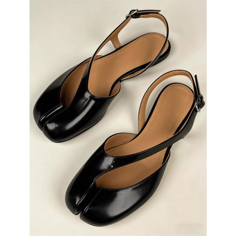Women Shoes Luxury Brand - รองเท้าแตะแบบแบนหรูหราสำหรับผู้หญิง หนังแก้ว ปลายแยก สไตล์บัลเล่ต์ แบรนด์ดีไซเนอร์ รองเท้าแตะสำหรับงานแต่งงานสำหรับผู้หญิง