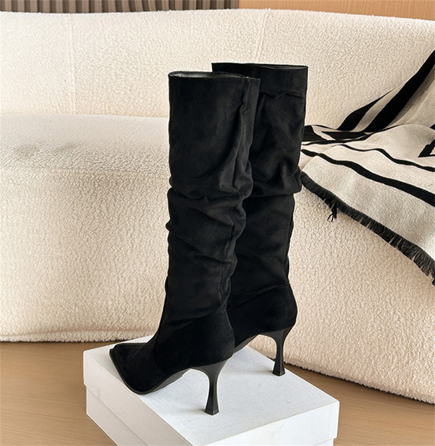 Knee High Boots Women - รองเท้าบูทผู้หญิง บูทสูงหัวแหลม ส้นเข็ม บูทยาว บูทสูงถึงเข่า รองเท้าบูทผู้หญิง