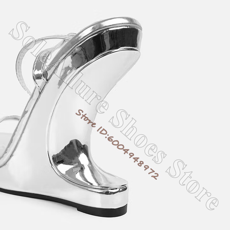 รองเท้าส้นสูงแบบเปิดหน้าเท้าสี - Metallic Heel Sandal บทวิจารณ์และราคา