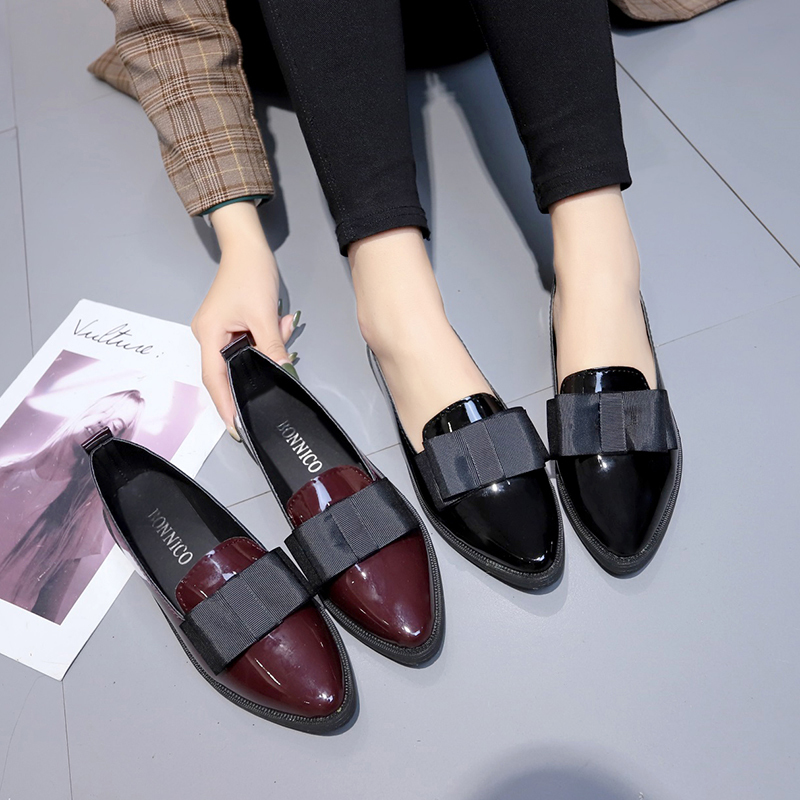 รองเท้าส้นเตี้ยหนังแก้วสีดำ/สี - Women'S Shoes Loafers Black บทวิจารณ์และราคา