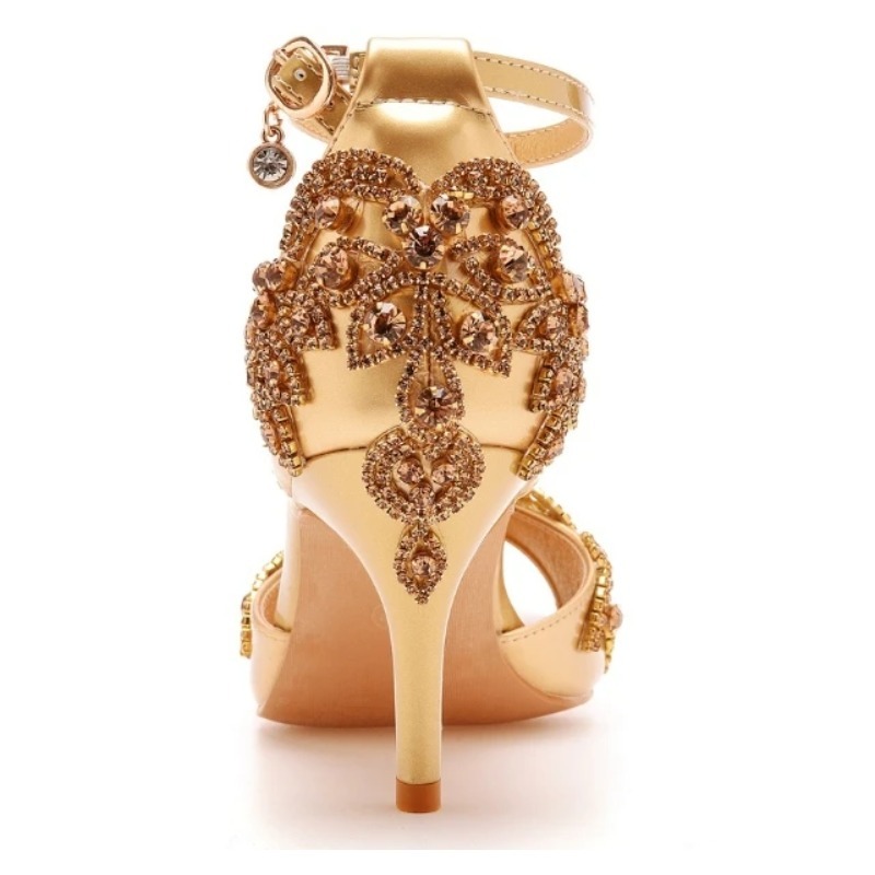 แฟชั่นดีไซเนอร์รองเท้าสตรีหรูห - Rhinestone Sandal Women บทวิจารณ์และราคา