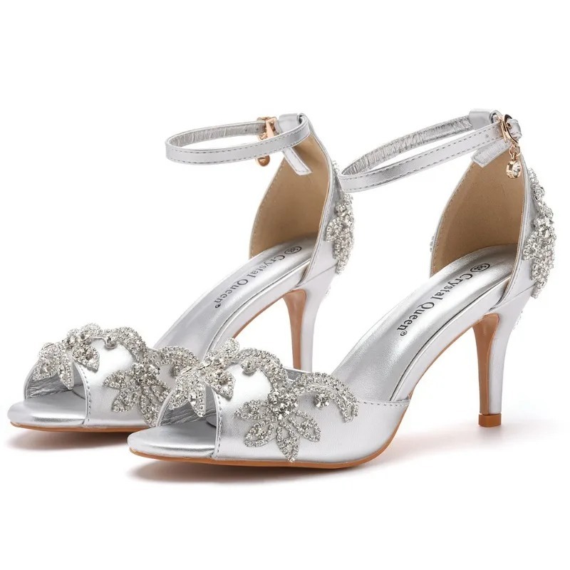 แฟชั่นดีไซเนอร์รองเท้าสตรีหรูห - Rhinestone Sandal Women บทวิจารณ์และราคา