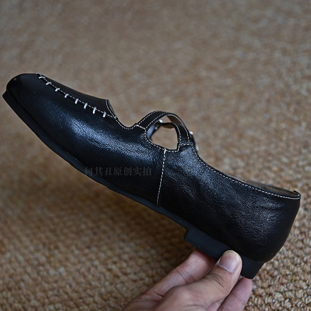 รองเท้าส้นแบนหนังแท้สีดำสำหรับ - Women'S Shoes Loafers Black บทวิจารณ์และราคา