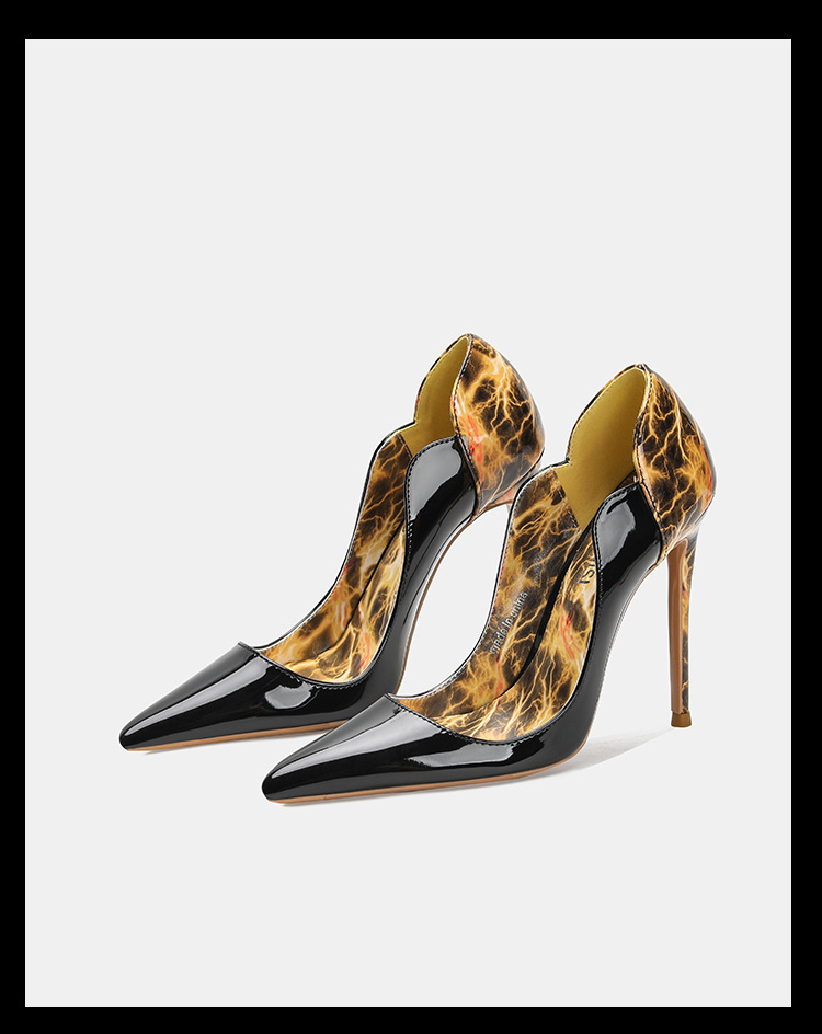 รองเท้าส้นสูงทรงส้นเข็มลายเสือ - Court Heel Pointed บทวิจารณ์และราคา