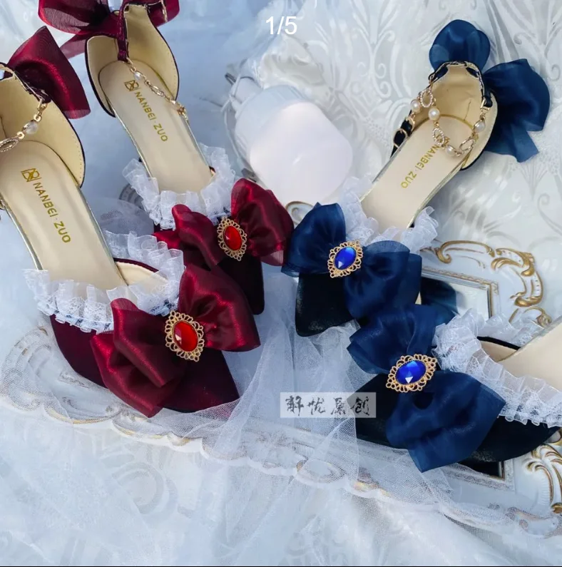 Lolita รองเท้าส้นสูงรองเท้า El - Court Heel Pointed บทวิจารณ์และราคา