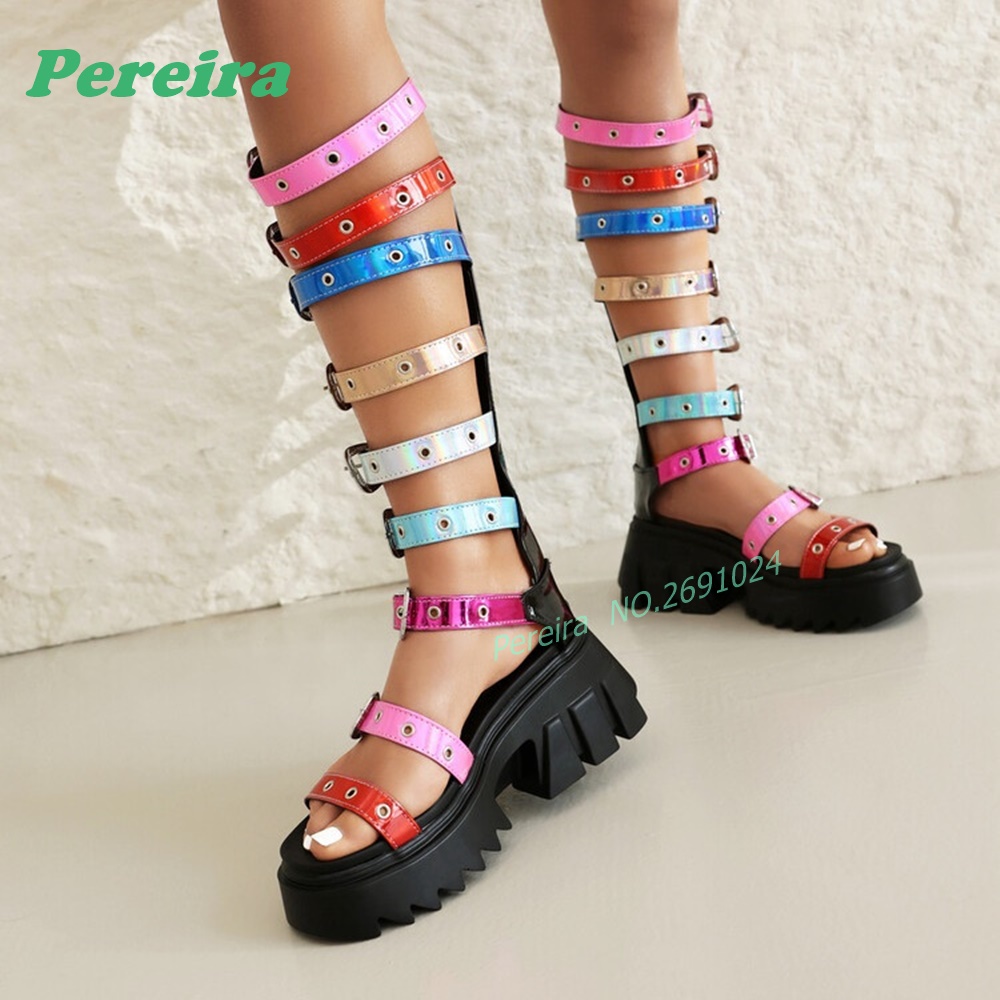 รองเท้าบูทส้นสูงแบบเปิดนิ้วเท้ - Knee High Boots Women บทวิจารณ์และราคา