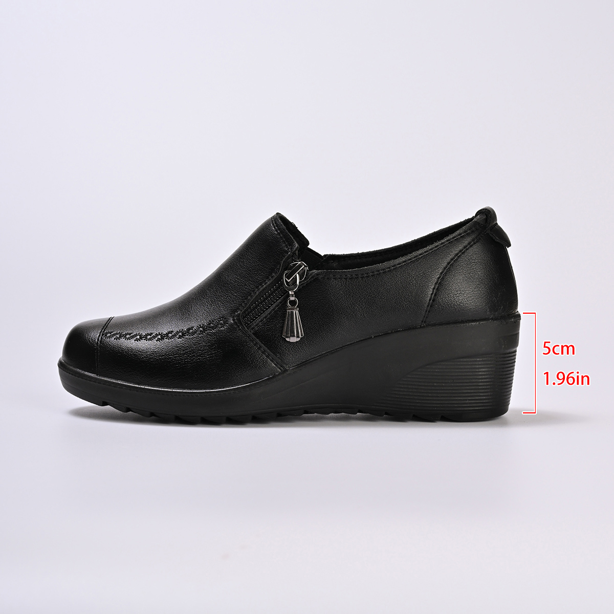 รองเท้าหนังแท้สำหรับผู้หญิง ฤด - Women'S Shoes Loafers Black บทวิจารณ์และราคา