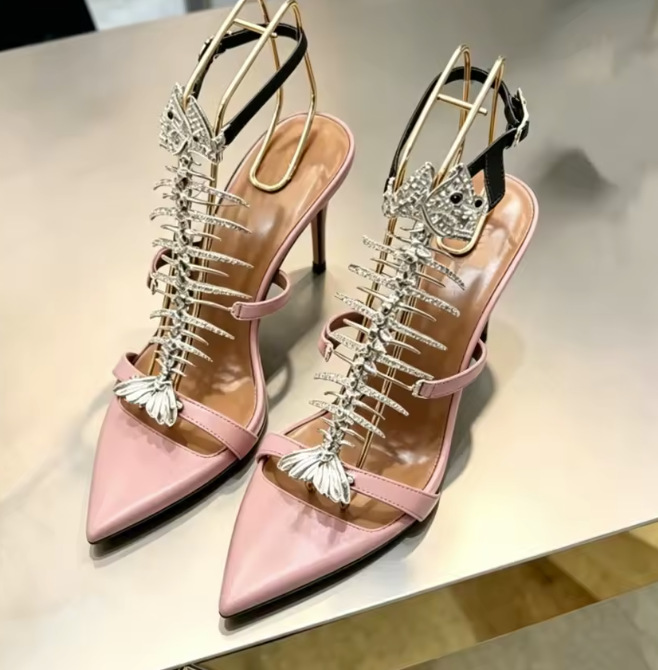 รองเท้าส้นสูงแบบส้นเข็มประดับเ - Rhinestone Sandal Women บทวิจารณ์และราคา