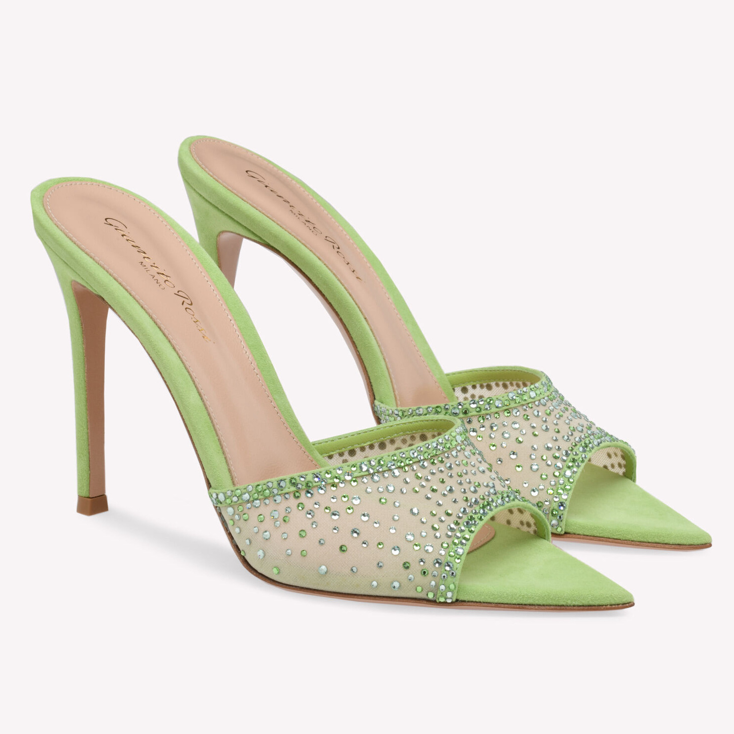 รองเท้าส้นสูงประดับเพชรแบบสวมป - Rhinestone Sandal Women บทวิจารณ์และราคา