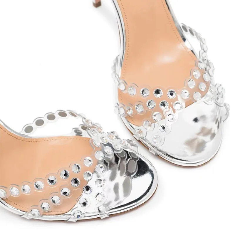 รองเท้าส้นสูงแบบเจลลี่ประดับเพ - Rhinestone Sandal Women บทวิจารณ์และราคา