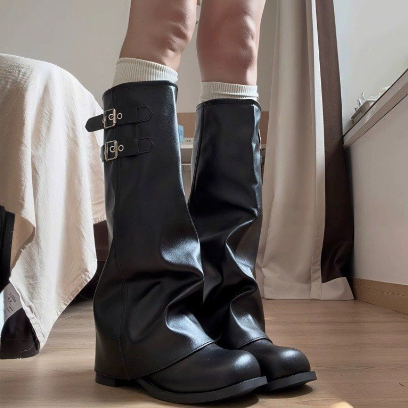 รองเท้าบูททรงสูงระดับเข่าสไตล์ - Knee High Boots Women บทวิจารณ์และราคา