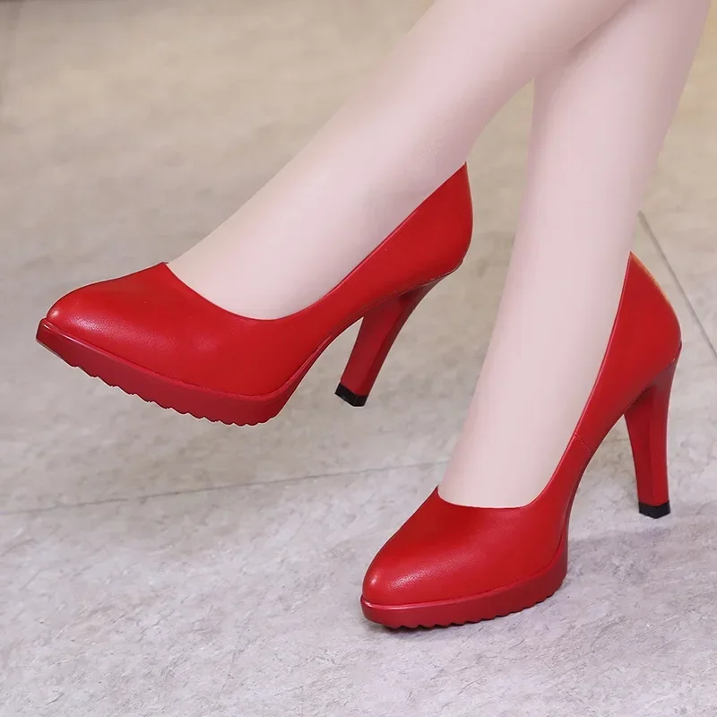 8 ซม.ขนาดเล็กขนาด 32-43 ใหม่ตื - Court Heel Pointed บทวิจารณ์และราคา