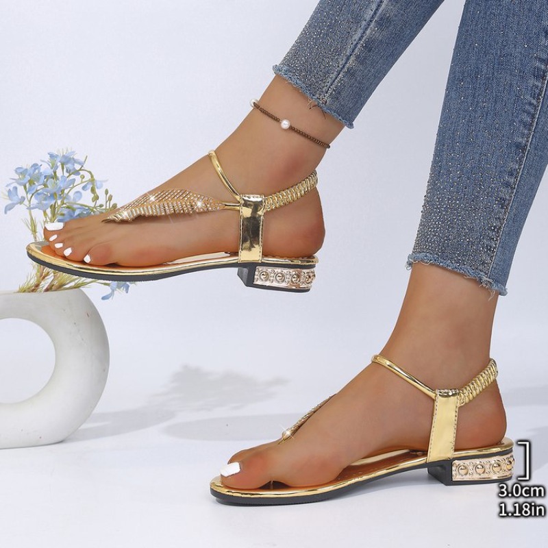รองเท้าแตะผู้หญิงแฟชั่นใหม่ปี  - Rhinestone Sandal Women บทวิจารณ์และราคา