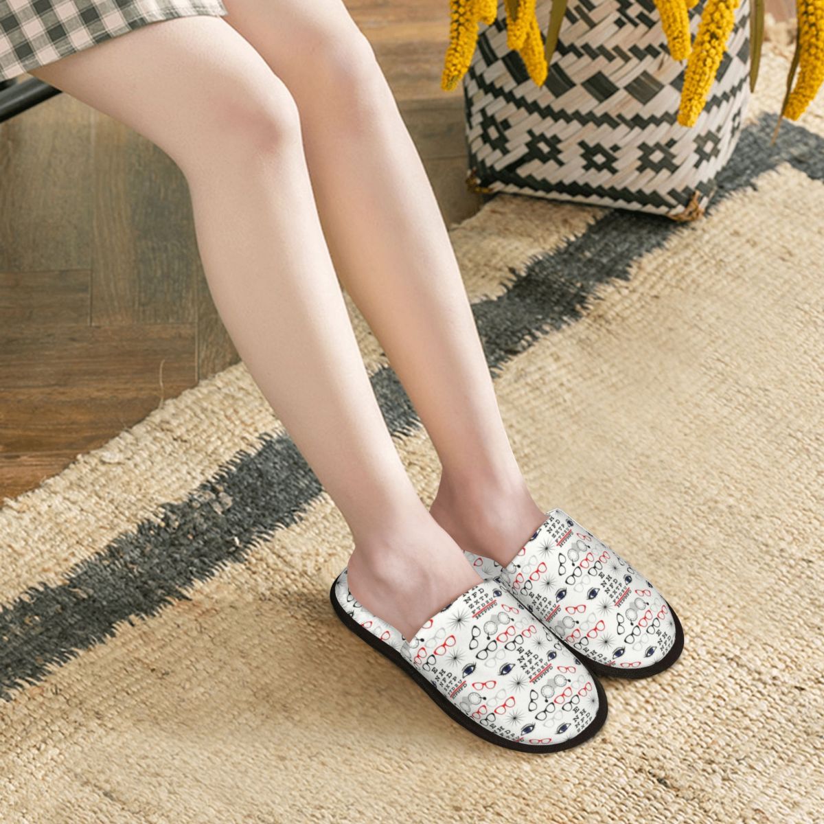 รองเท้าแตะใส่ในบ้านแบบนุ่มสบาย - Women Shoes Chart Size บทวิจารณ์และราคา
