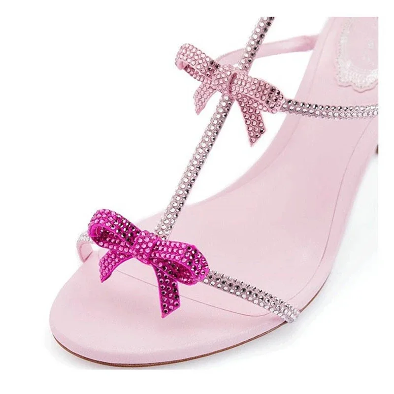 รองเท้าส้นสูงประดับเพชรพลอยผ้า - Rhinestone Sandal Women บทวิจารณ์และราคา